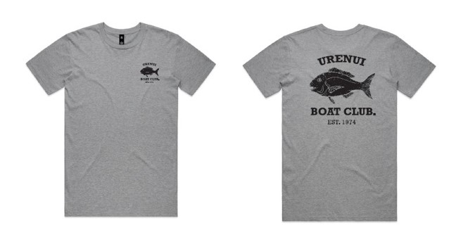 Urenui Boat Club Grey Staple Tee